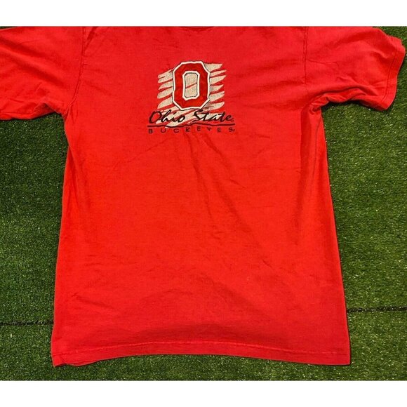 Vintage Ohio State Buckeyes shirt mens large embroidered OSU unisex adult 90s - Picture 4 of 9